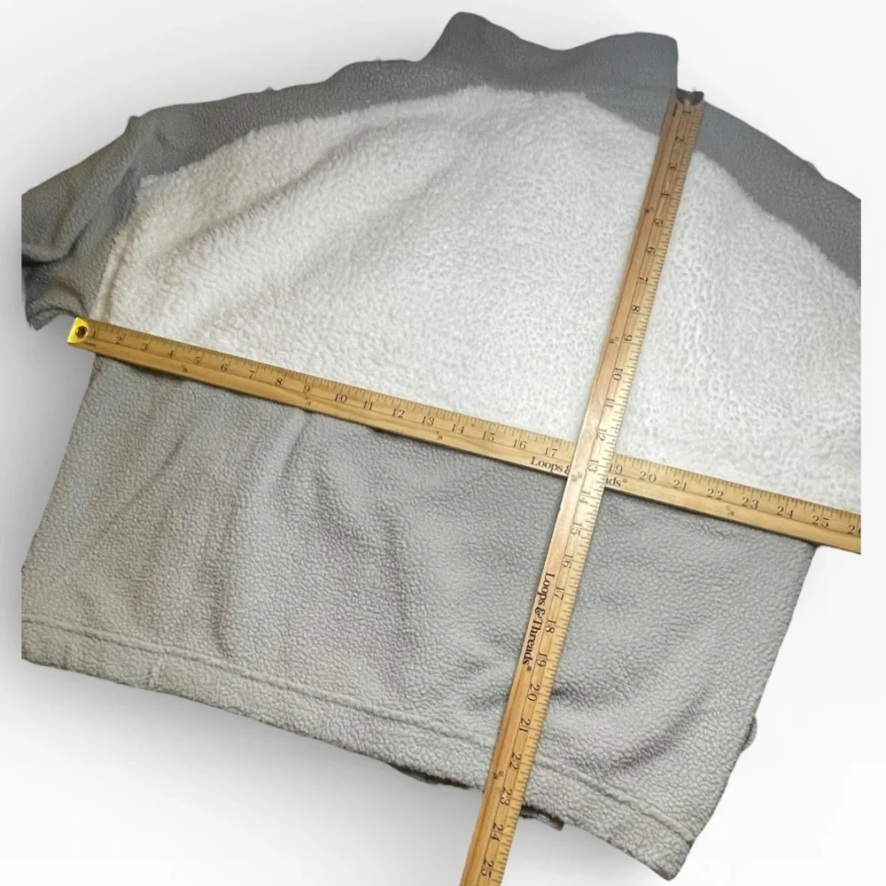 Columbia Women’s Sherpa Fleece 1/4 Zip Pullover Jacket Relax Fit XL Colorblock - Picture 4 of 9